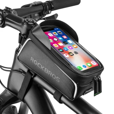 Fahrrad-Handy-Frontrahmentasche, Fahrradtasche, wasserdichte Fahrrad-Handyhalterung, Oberrohr-Handyhülle, Halter, Zubehör, Fahrradtasche, kompatibles Telefon unter 6,5 Zoll